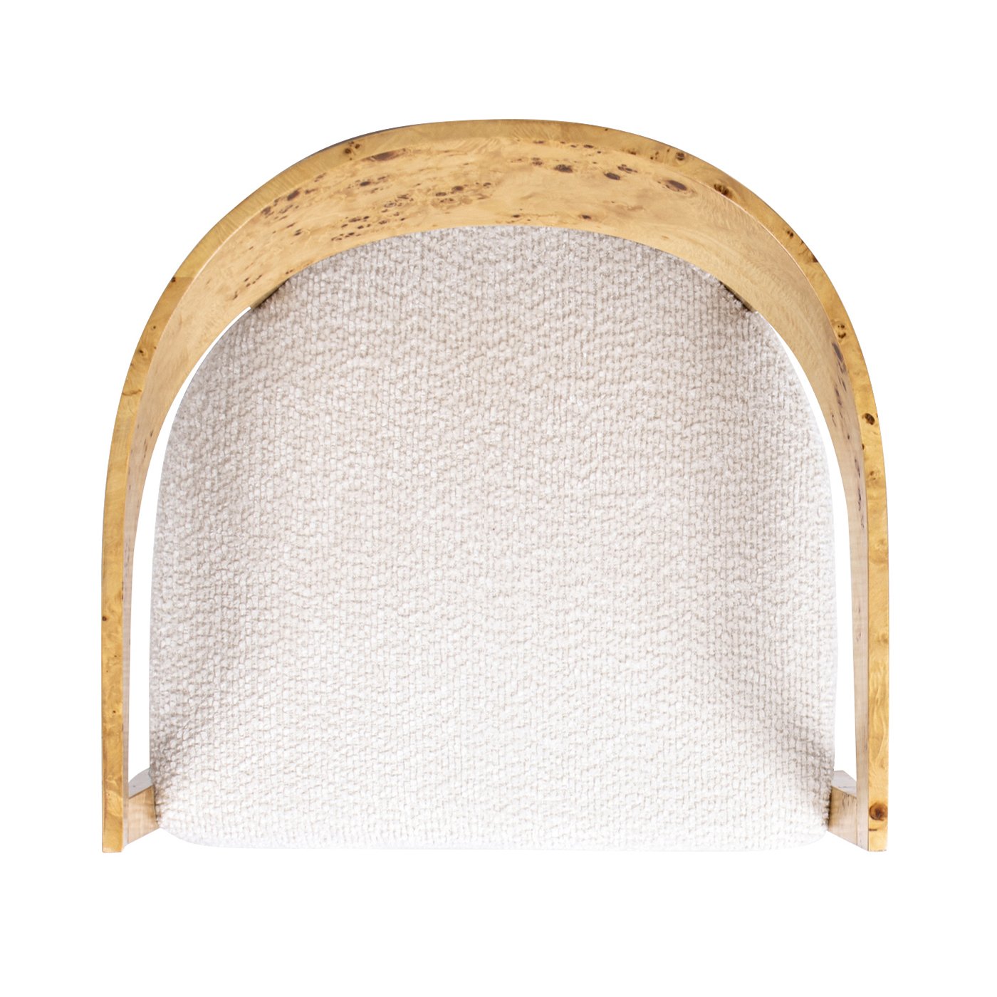 Madrid - Burl Barrel Accent Arm Chair - Seashell White - Image 2