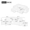 Convertible Sleeper, Sectional Pull Out Sofa Bed With Storage Ottoman, 2 Throw Pillows, 2 Stools, Wireless Charger And Two Hidden USB Ports For Living Room - Cream - Image 3