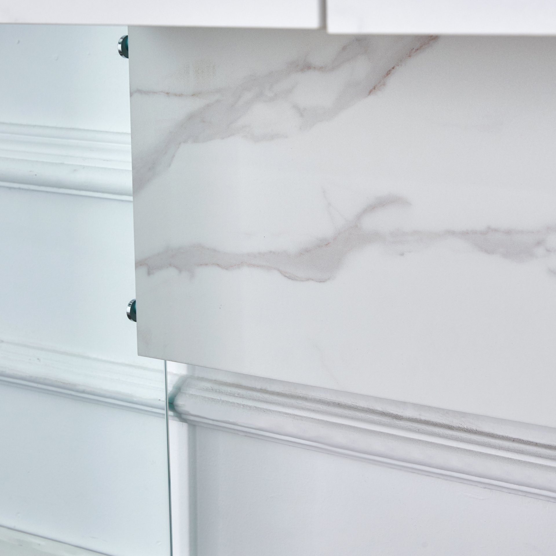 Environmental Protection Minimalist Dresser, Desk, Desktop Computer Desk, With Double Drawer Storage Space, Simple Home, Perfect For Various Styles - White - Image 19