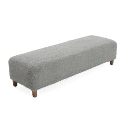 Contemporary Ottoman With Foam Cushion And Durable Upholstery - Gray