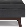 Owen - Small Rectangular Storage Ottoman - Distressed Black - Image 5
