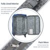 Softside Luggage Expandable 3 Piece Set Suitcase Upright Spinner Softshell Lightweight Luggage Travel Set - Blue - Image 4