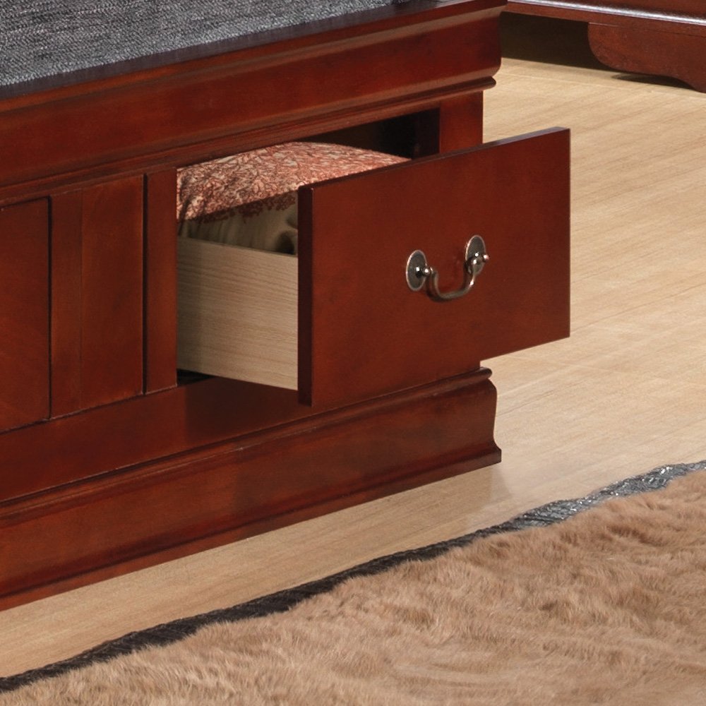 Louis Phillipe - Twin Storage Bed - Cherry - Image 4