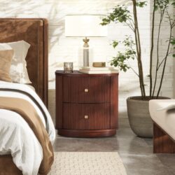 Valentine - 2 Drawer Storage Side Table - Dark Walnut