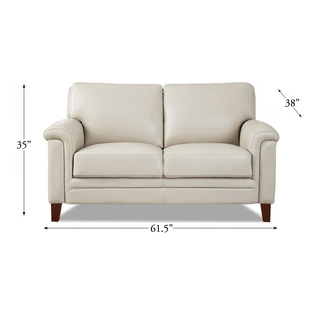 Westcott - Leather Loveseat - Beige - Image 8