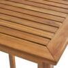 Outdoor Minimalist Acacia Wood Rectangle Bar Table, Durable Hardwood - Teak - Image 6