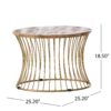 Ameliarae - Handcrafted Boho Mango Wood And Iron Coffee Table - Natural - Image 3