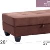Chic Contemporary Ottoman - Chocolate - Image 5