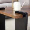 Walnut Colored Coffee Table, Suitable For Modern Minimalist Living Rooms - Walnut - Image 9