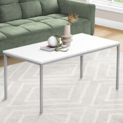 Table, Rectangular, Contemporary And Modern - White