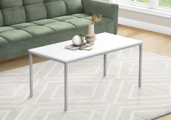 Table, Rectangular, Contemporary And Modern - White