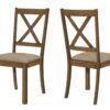 Dining Chair Side, Upholstered For Dining Room, Transitional (Set of 2) - Beige - Image 15