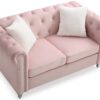 Cozy Contemporary Loveseat - Pink - Image 6