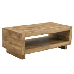 Modern Minimalist Rectangular Coffee Table Measuring Embodies The Simple Charm Of Mid Century Aesthetics, Adding A Touch Of Elegance To Your Living Room - Natural Wood