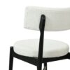 Mid Century Modern Dining Chairs With Unique Open Back And Upholstered Curved Backrest - Black / Beige - Image 13