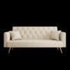 Convertible Double Folding Living Room Sofa Bed - Beige - Image 10