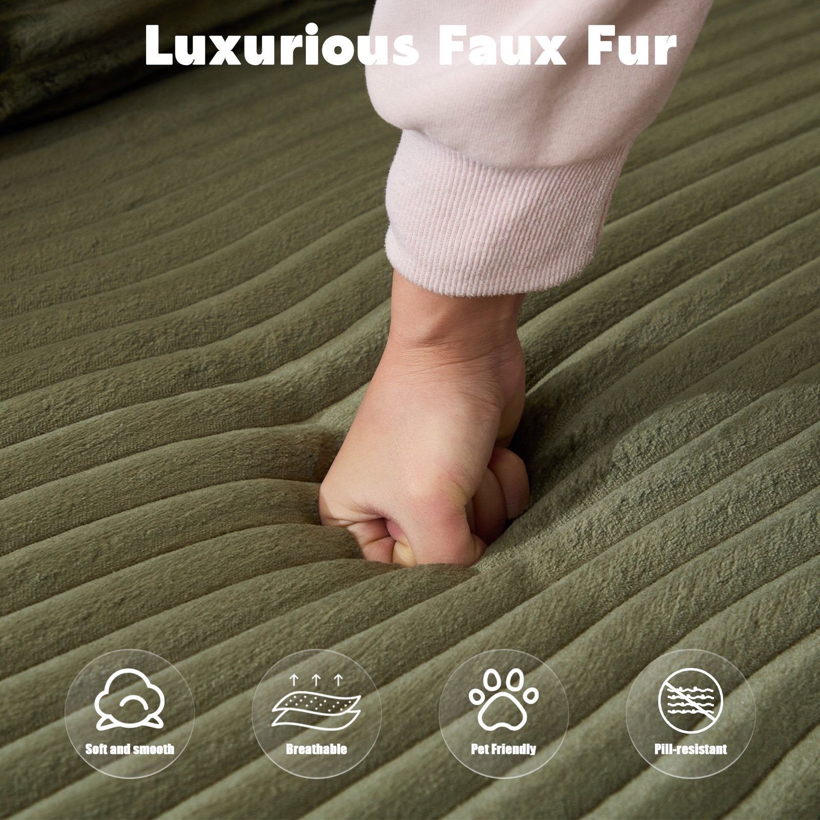 Compression Sectional Couch With Comfy Chaise, Boneless L Shape Sofa With Deep Seat, Minimalist Modular Couches Sleeper - Green - Image 5