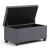 Sienna - Storage Ottoman Bench - Slate Gray - Image 2