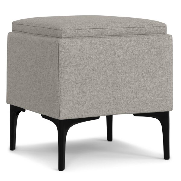 Natasha - Multifunctional Storage Ottoman With Tray - Gray