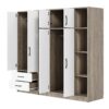 6 Door Wardrobe With Shelves And Drawers - Natural - Image 5