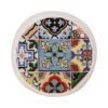 Transitional Roswell - Side Table With Tile Mosaic Top And Lace Cut Metal Frame - White - Image 6