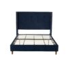 Peyton - Queen Bed Upholstered With High Headboard, Traditional Hand Buttoned Tufting - Blue - Image 3