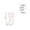 Bookcase, 6 Shelves, 4 Legs - Black - Image 3