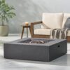 Modern 50, 000 Btu Square Fire Table With Propane Tank - Dark Gray - Image 4