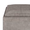 Rockwood - Cube Storage Ottoman With Tray - Distressed Gray Taupe - Image 7
