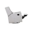 Pronto - Swivel Glider Recliner With Pillow - Blanco - Image 4