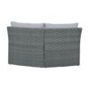 10 Piece Outdoor Sectional Half Round Patio Rattan Sofa Set, Wicker Conversation Furniture Set For Free Combination - Light Gray - Image 19