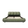 King Size Luxury Upholstered Platform Bed With Oversized Padded Backrest And Solid Wood Frame, Suitable For Multiple Heights Of Mattresses - Green - Image 12