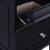 Bathroom Vanity Cabinet With Ceramic Sink Combo Set, Frame Modern Bathroom Storage Cabinet With 2 Drawers - Black - Image 18
