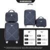 2 Piece Luggage Sets Lightweight Suitcase, Spinner Wheels, (20/14) - Black - Image 3