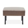 Modern 3 Seater L Shaped Polyester Fabric Sofa With Ottoman, Upholstered For Small Spaces - Beige - Image 6