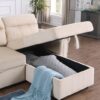 Ashton - Reversible Sleeper Sectional Sofa Chaise - Beige - Image 12