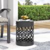 Outdoor, Metal End Table Large - Black - Image 2