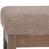 Milltown - Footstool Small Ottoman Bench - Fawn Brown - Image 4