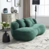 High Back Bean Bag Sofa Lounger For Adults And Kids, Indoor & Outdoor, Durable - Emerald - Image 9