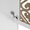 Hollow Pattern 2 Door 3 Drawer Wardrobe, The Collision Of Wood Color, Suitable For Bedrooms And Dressing Rooms - White - Image 20