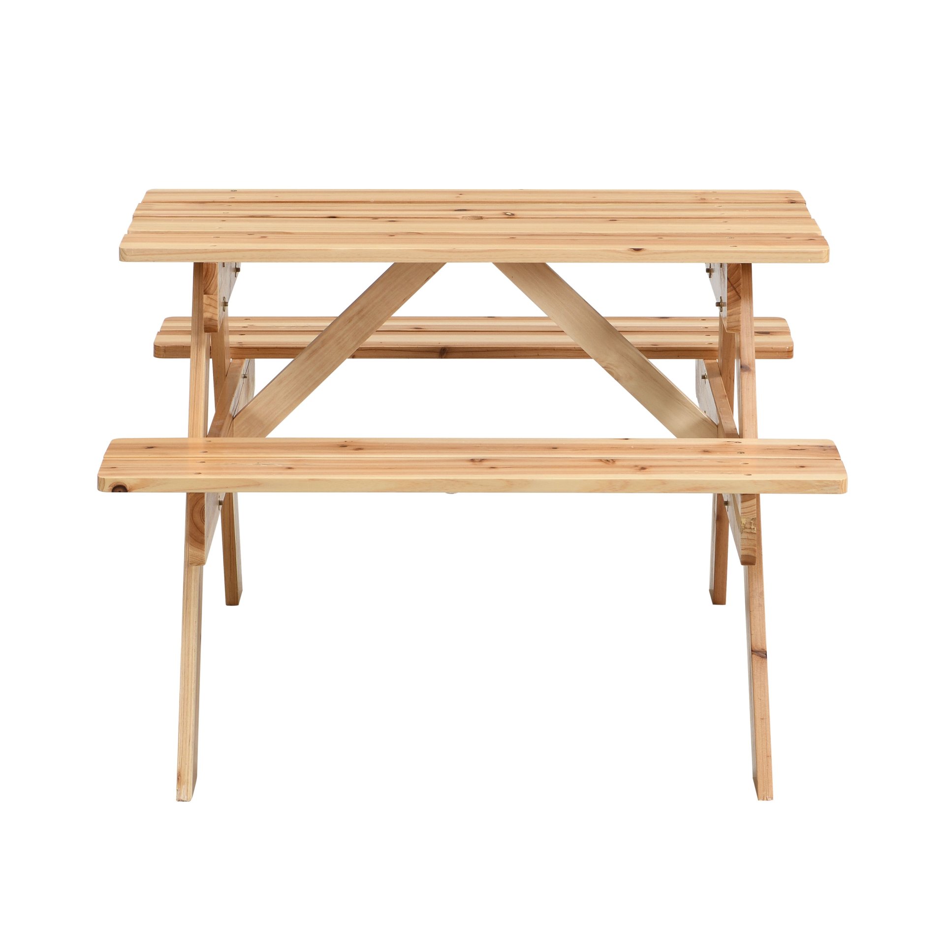 Wood Children's Dining Table And Chair Set For Play Reading And Snacks - Natural - Image 6