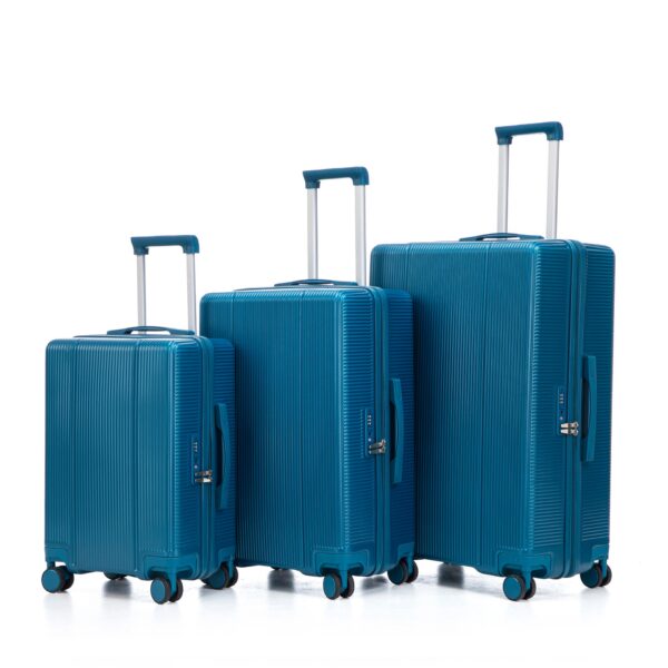 20" / 24" / 28" 3 Pieces / Set Spinner Wheel Luggage, Carry On Suitcase, Matching Color, TSA Combination Lock - Navy