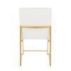 Fuji - Contemporary, High Back Dining Chair (Set of 2) - Gold / White - Image 5