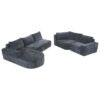 Oversized Modular Sofa Cloud Sectional Sofa Set Upholstered Couches U - Shaped Sofa With Deep Seat For Living Room - Gray - Image 23