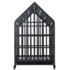 Heavy Duty Dog Cage Pet Crate With Roof & Window On Roof - Black - Image 25