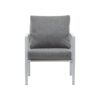 Aluminum Lounge Chair With Sleek Rope Accents, Comfortable Cushions, For Modern Indoor Outdoor Spaces - Gray / Silver / White - Image 6