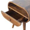 Circular Open Bedside Table - Chestnut - Image 4