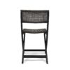 Bistro Foldable Chair With Wicker Backrest (Set of 2) - Gray / Brown - Image 10