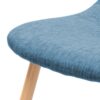 Mid Century Dining Chair (Set of 2) Fabric Upholstered Chair With Light Walnut ed Metal Legs - Muted Blue - Image 11