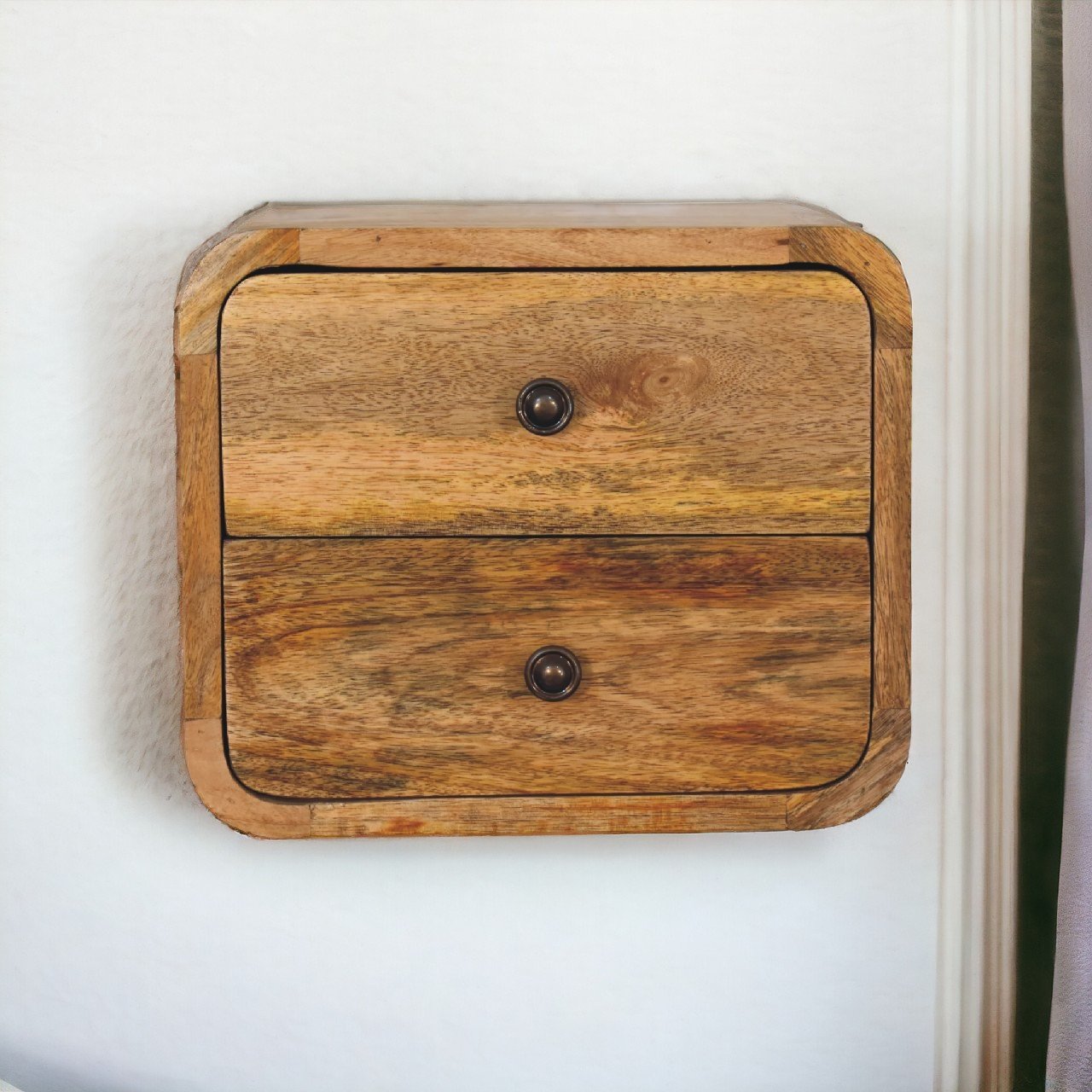 Mini Curve Floating Bedside - Oak - Image 10